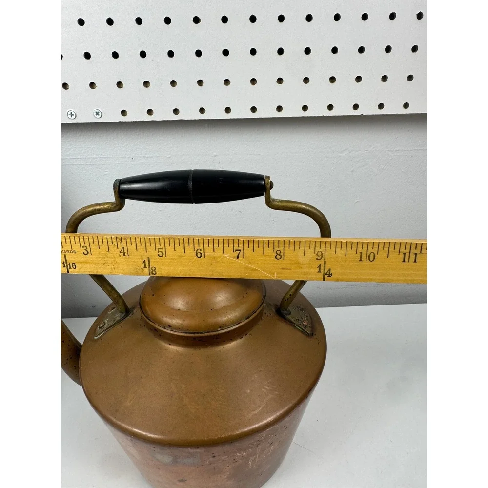 Vtg Taurus Portugal Copper Tea Kettle‎ Pot Rustic Farmhouse Cottagecore